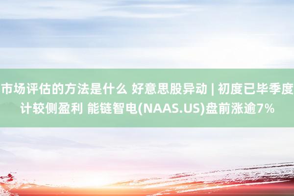 市场评估的方法是什么 好意思股异动 | 初度已毕季度计较侧盈利 能链智电(NAAS.US)盘前涨逾7%