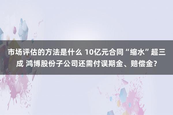 市场评估的方法是什么 10亿元合同“缩水”超三成 鸿博股份子公司还需付误期金、赔偿金？