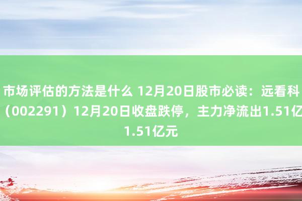 市场评估的方法是什么 12月20日股市必读：远看科技（002291）12月20日收盘跌停，主力净流出1.51亿元